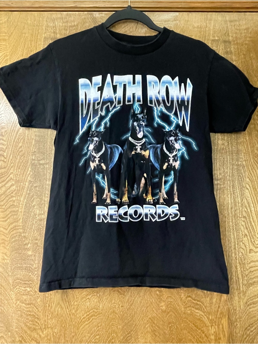 Death Row Records Doberman Graphic Tee Black Hip Hop Rap Streetwear Small